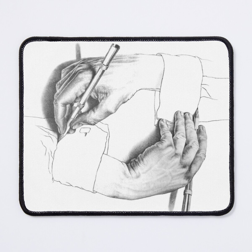 Mouse Pad Escher Drawing Hands 11.8 X 9.8 Inch Computer Mat Gaming Office Mousepad 7802738139358