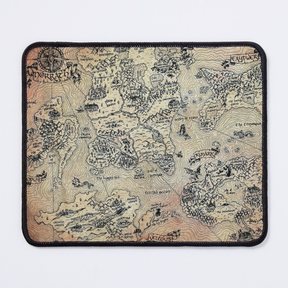 Mouse Pad Vintage Map Of Norrath From Everquest 11.8 X 9.8 Inch Computer Mat Gaming Office Mousepad 7802738113631