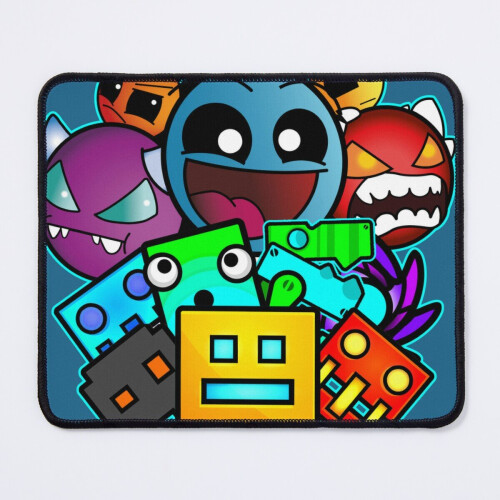 Mouse Pad geometry dash old school gaming 11.8 x 9.8 inch Computer Mat Gaming Office Mousepad