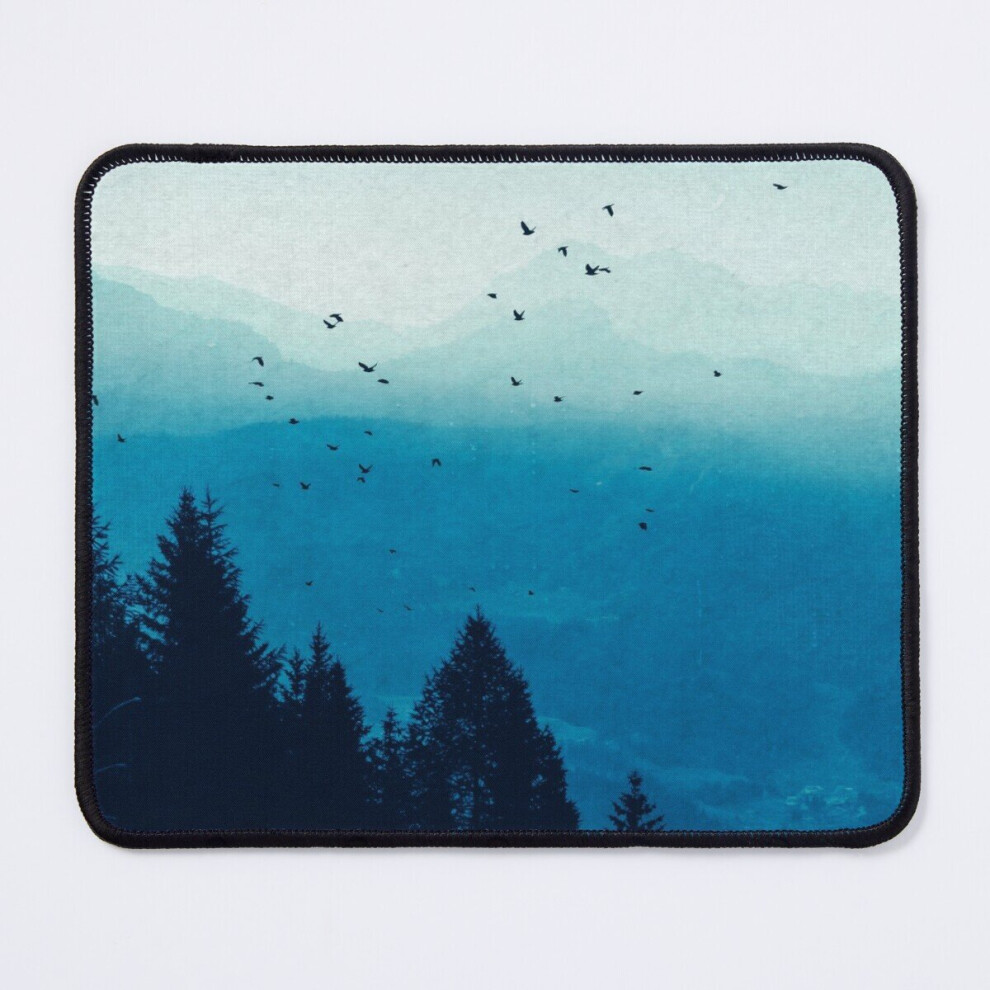 Mouse Pad Valmalenco - Italian Alpine Valley In Morning Mist 11.8 X 9.8 Inch Computer Mat Gaming Office Mousepad Blue 7802738156959