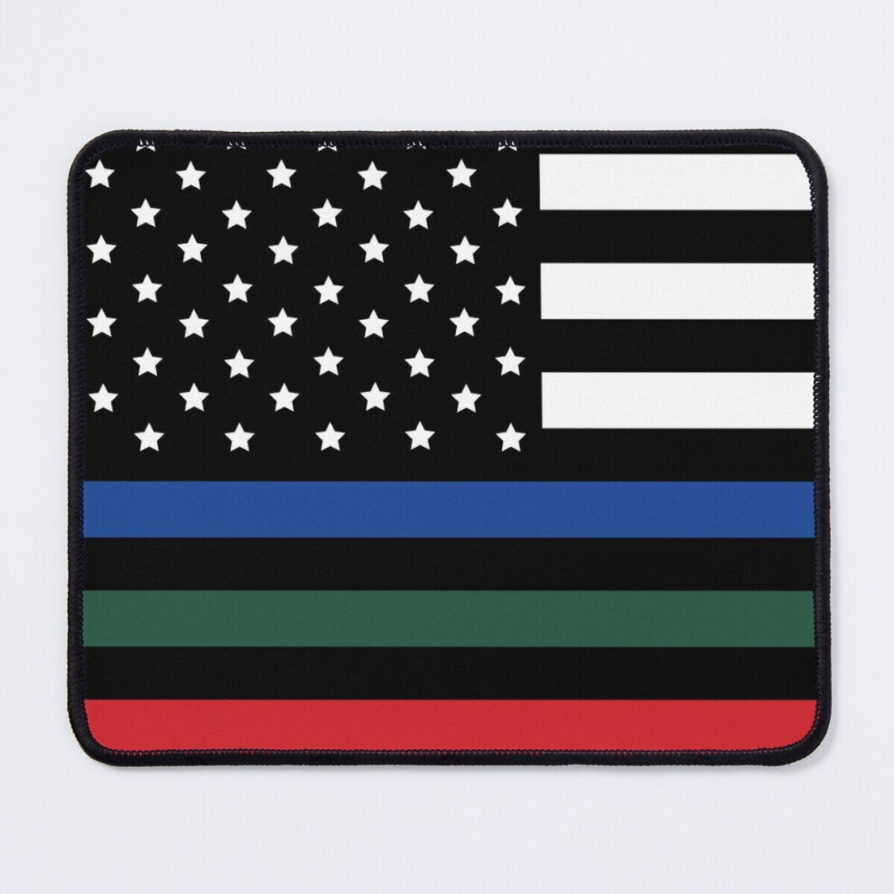 Mouse Pad Police, Military And Fire Thin Line Flag 11.8 X 9.8 Inch Computer Mat Gaming Office Mousepad 7802738188035