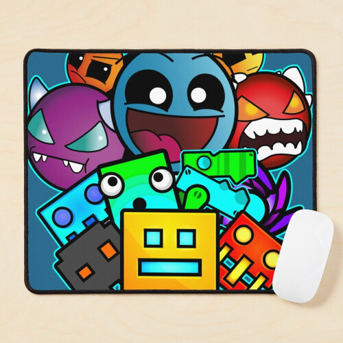 Mouse Pad geometry dash old school gaming 11.8 x 9.8 inch Computer Mat Gaming Office Mousepad 1