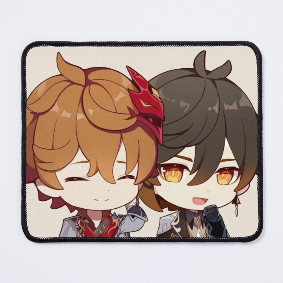 Mouse Pad Chibi Childe Zhongli - Genshin Impact 11.8 X 9.8 Inch Computer Mat Gaming Office Mousepad 7802738150605