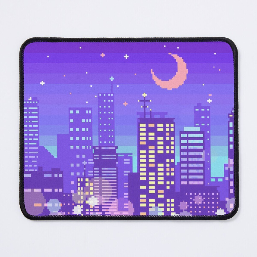 Mouse Pad Retro Vaporwave Skyline, Tokyo City Anime Aesthetics 11.8 X 9.8 Inch Computer Mat Gaming Office Mousepad Purple 7802738169836