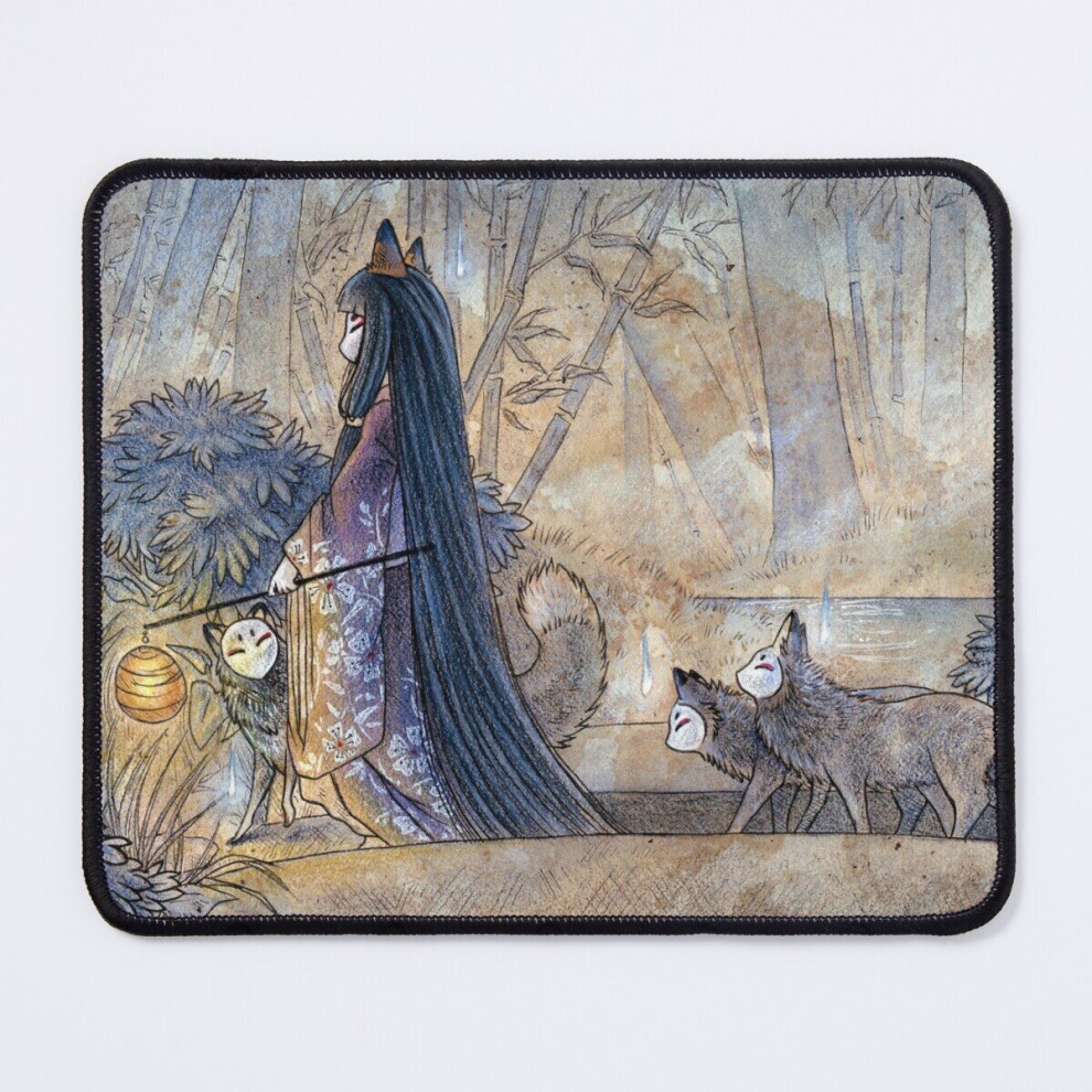 Mouse Pad Silent Crossing - Teakitsune Fox Yokai 11.8 X 9.8 Inch Computer Mat Gaming Office Mousepad 7802738126303