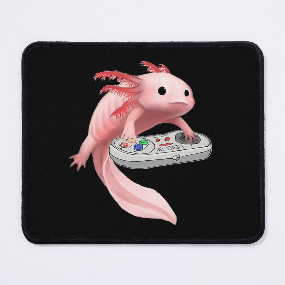 Mouse Pad Axolotl Fish Playing Video Game -Axolotl Lizard Gamers 11.8 X 9.8 Inch Computer Mat Gaming Office Mousepad White 7802738202366