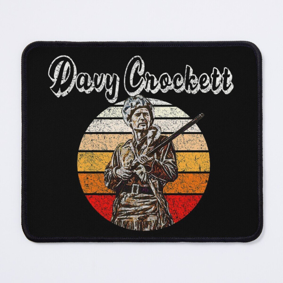 Mouse Pad Davy Crockett Vintage Retro Circle Grungie Distressed Version 11.8 X 9.8 Inch Computer Mat Gaming Office Mousepad 7802738174373