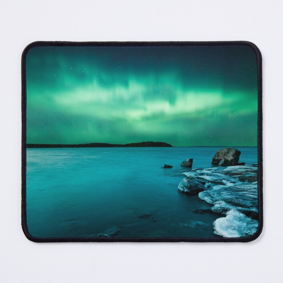 Mouse Pad Ice On The Lake Shore And Northern Lights Landscape 11.8 X 9.8 Inch Computer Mat Gaming Office Mousepad 7802738110302