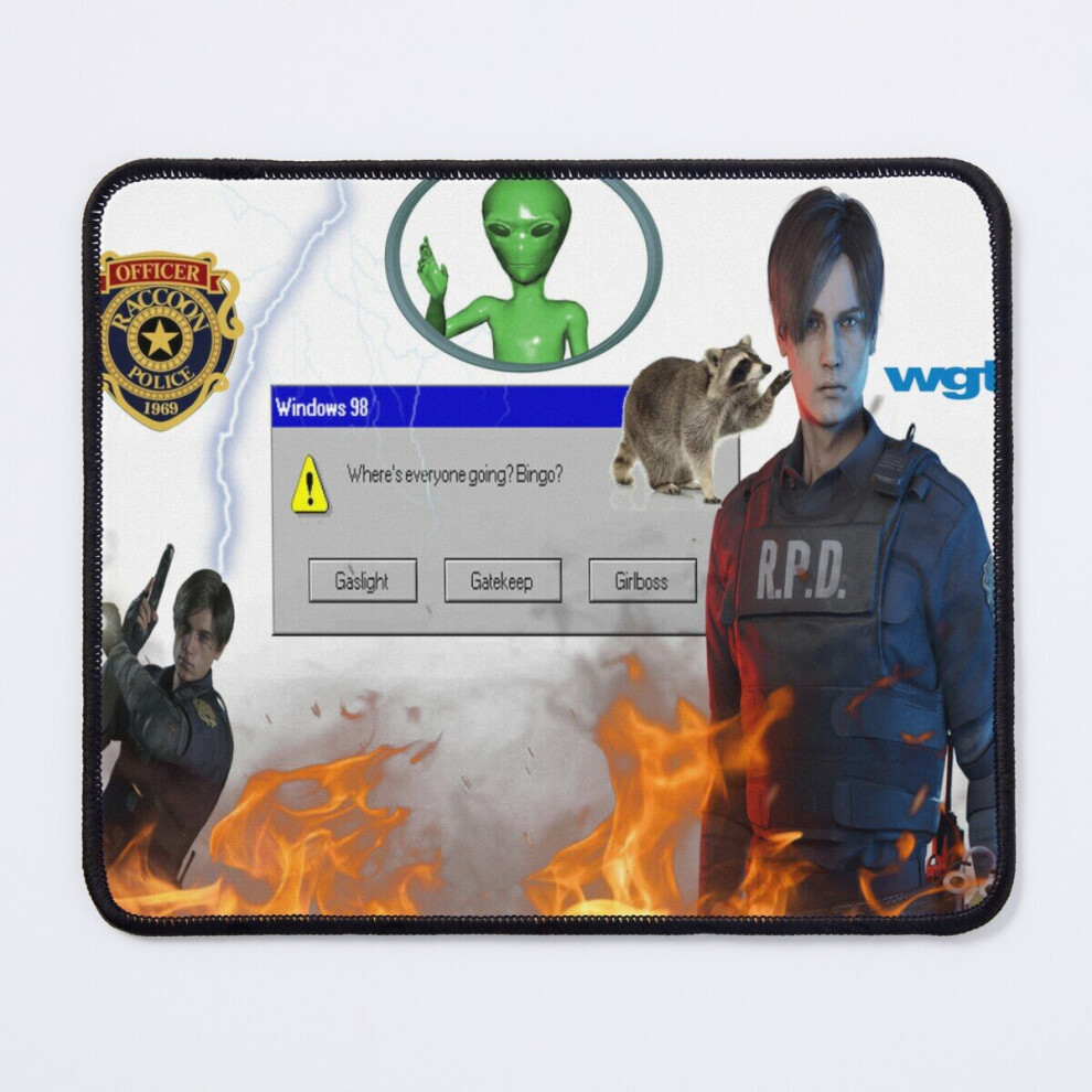 Mouse Pad Leon Kennedy Gaslighting, Gatekeeping, And Girlbossing 11.8 X 9.8 Inch Computer Mat Gaming Office Mousepad 7802738121414