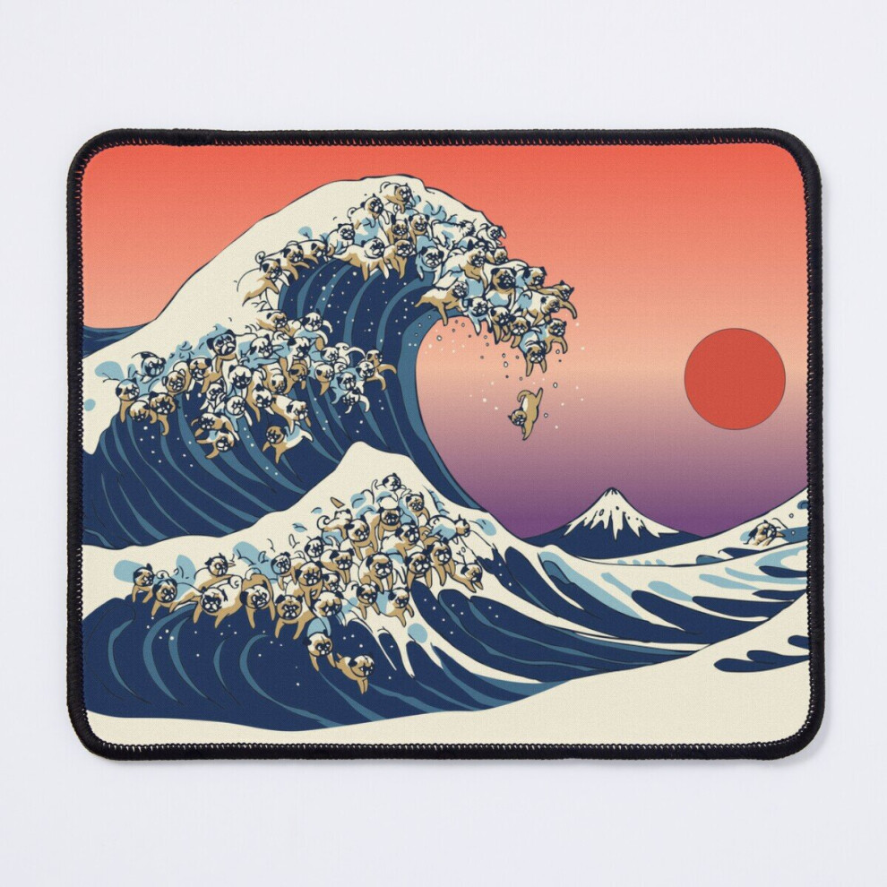 Mouse Pad The Great Wave Of Pug 11.8 X 9.8 Inch Computer Mat Gaming Office Mousepad 7802738191523