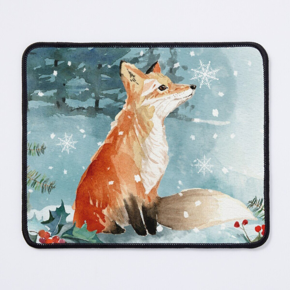 Mouse Pad Watercolor Fox In The Snow 11.8 X 9.8 Inch Computer Mat Gaming Office Mousepad 7802738207262