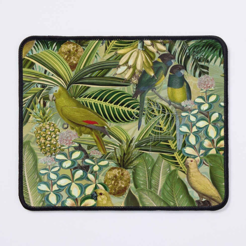 Mouse Pad Vintage Tropical Bird Jungle Garden 11.8 X 9.8 Inch Computer Mat Gaming Office Mousepad Green 7802738123920