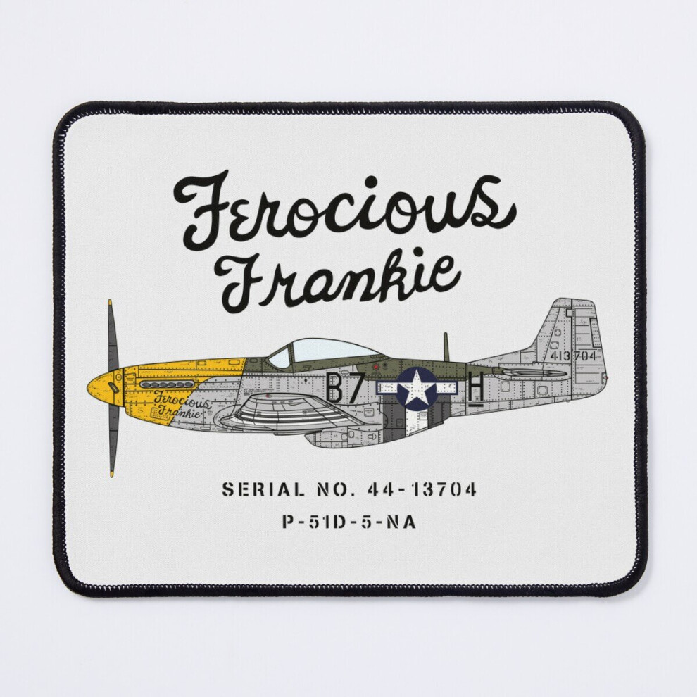 Mouse Pad P-51 Mustang - Ferocious Frankie 11.8 X 9.8 Inch Computer Mat Gaming Office Mousepad 7802738190519
