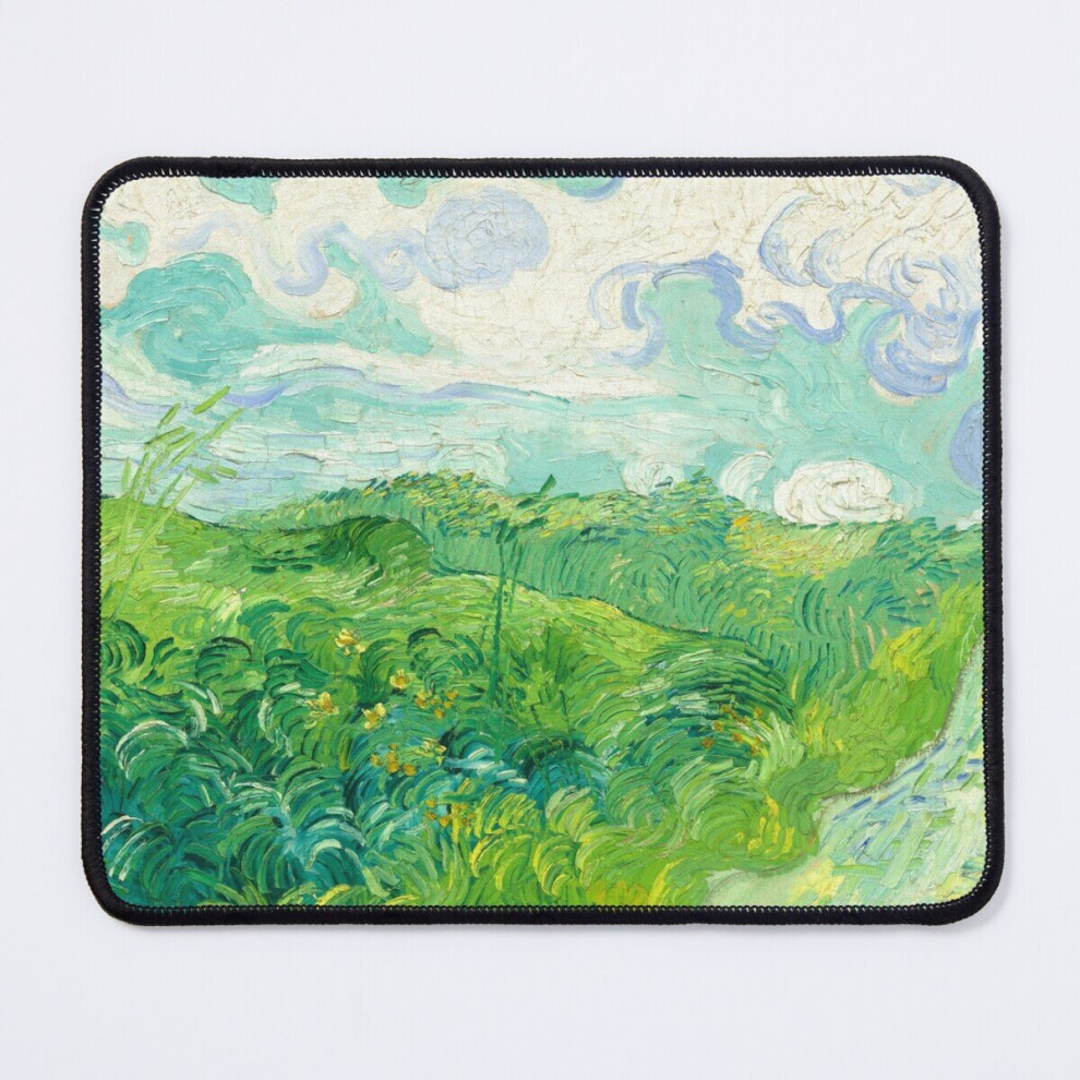 Mouse Pad Vincent Van Gogh Wheat Fields Painting 11.8 X 9.8 Inch Computer Mat Gaming Office Mousepad Green 7802738183818