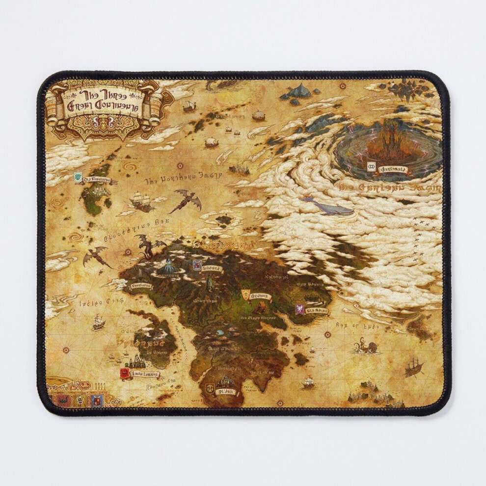 Mouse Pad Ffxiv New Updated World Map Hydaelyn Eorzea 11.8 X 9.8 Inch Computer Mat Gaming Office Mousepad 7802738141375