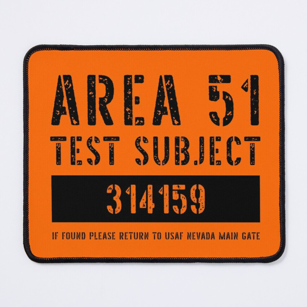 Mouse Pad Area 51 Test Subject Alien Abduction Halloween Costume 11.8 X 9.8 Inch Computer Mat Gaming Office Mousepad 7802738185362