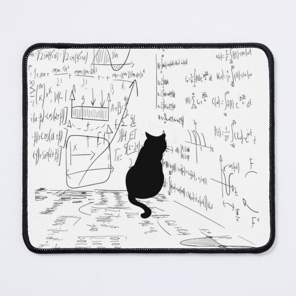 Mouse Pad Cat Math Calculations 11.8 X 9.8 Inch Computer Mat Gaming Office Mousepad 7802738167115