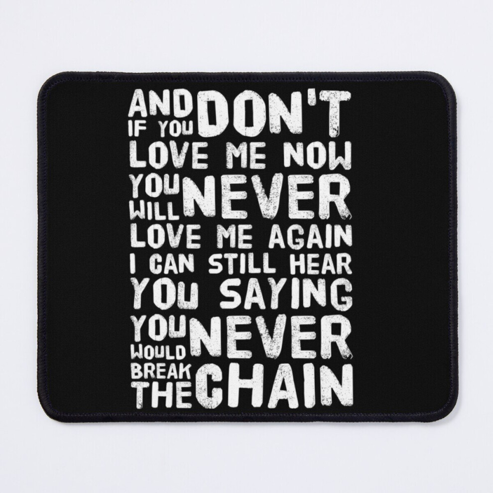 Mouse Pad Fleetwood Mac The Chain Lyrics 11.8 X 9.8 Inch Computer Mat Gaming Office Mousepad 7802738168891
