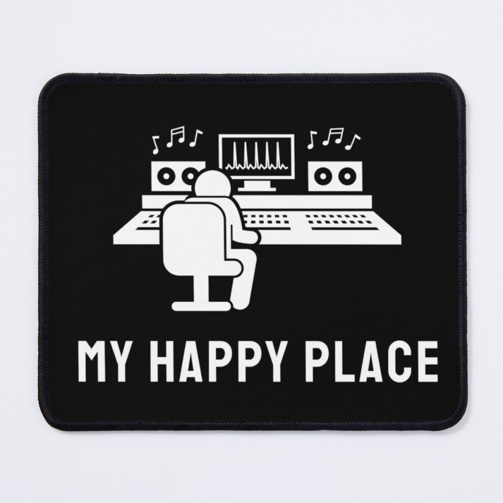 Mouse Pad Music Production - My Happy Place 11.8 X 9.8 Inch Computer Mat Gaming Office Mousepad 7802738150926