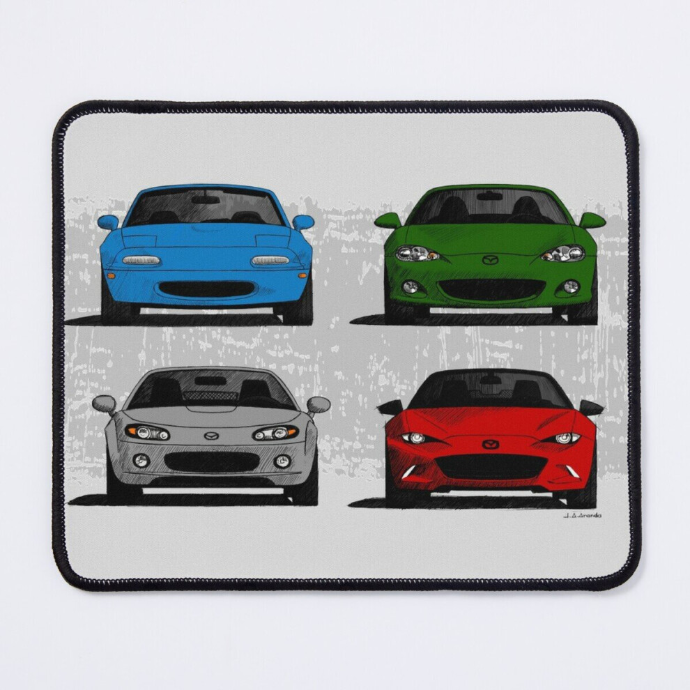 Mouse Pad The Four Generations Of The Mx5 Miata 11.8 X 9.8 Inch Computer Mat Gaming Office Mousepad 7802738202724