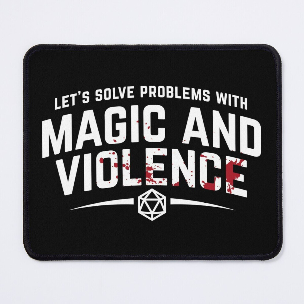 Mouse Pad Let's Solve Problems With Magic And Violence - Funny Dnd Gaming 11.8 X 9.8 Inch Computer Mat Gaming Office Mousepad 7802738121520