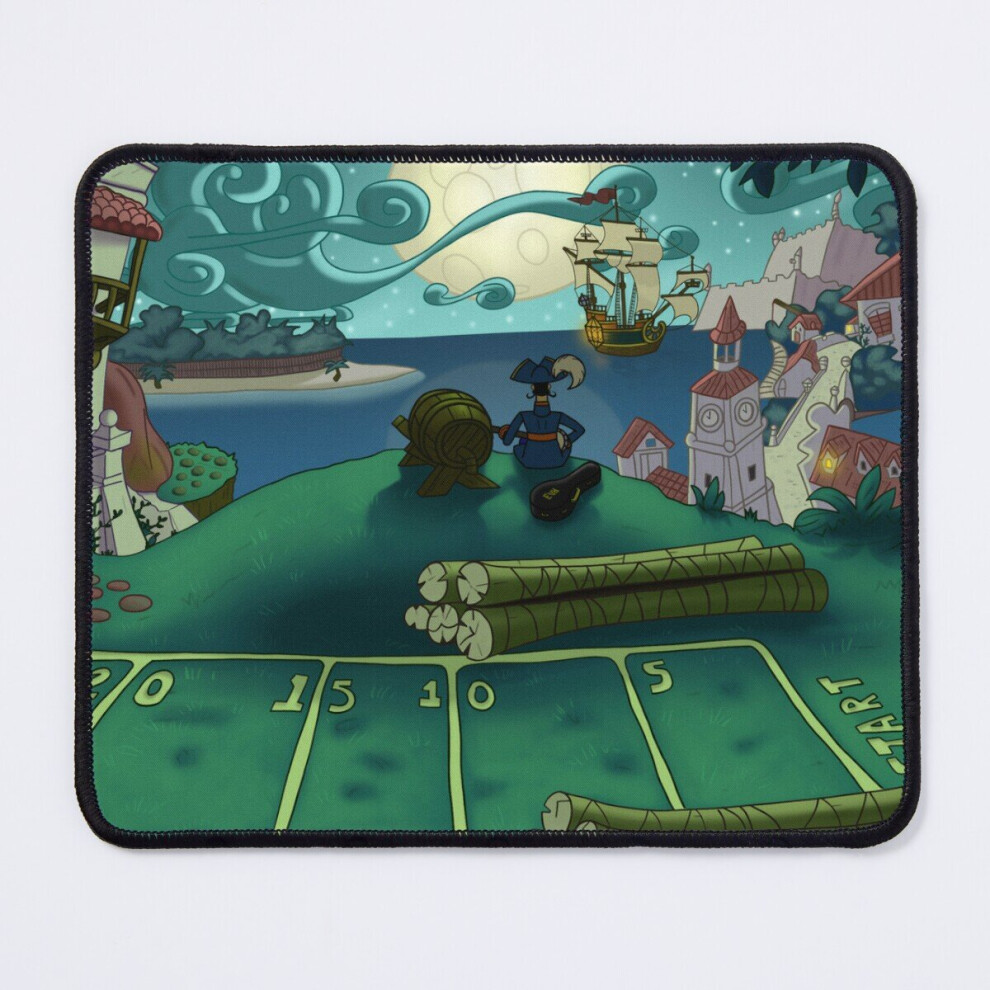 Mouse Pad Puerto Pollo At Night (Monkey Island Digital Illustration) 11.8 X 9.8 Inch Computer Mat Gaming Office Mousepad 7802738200935