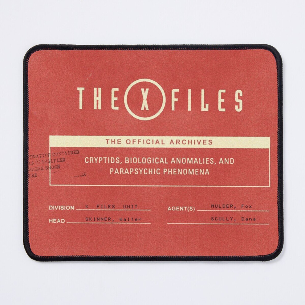 Mouse Pad The X-Files Fbi Official Folder 11.8 X 9.8 Inch Computer Mat Gaming Office Mousepad 7802738113976