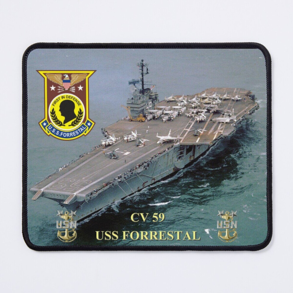 Mouse Pad Cv-59 Uss Forrestal 11.8 X 9.8 Inch Computer Mat Gaming Office Mousepad 7802738121544