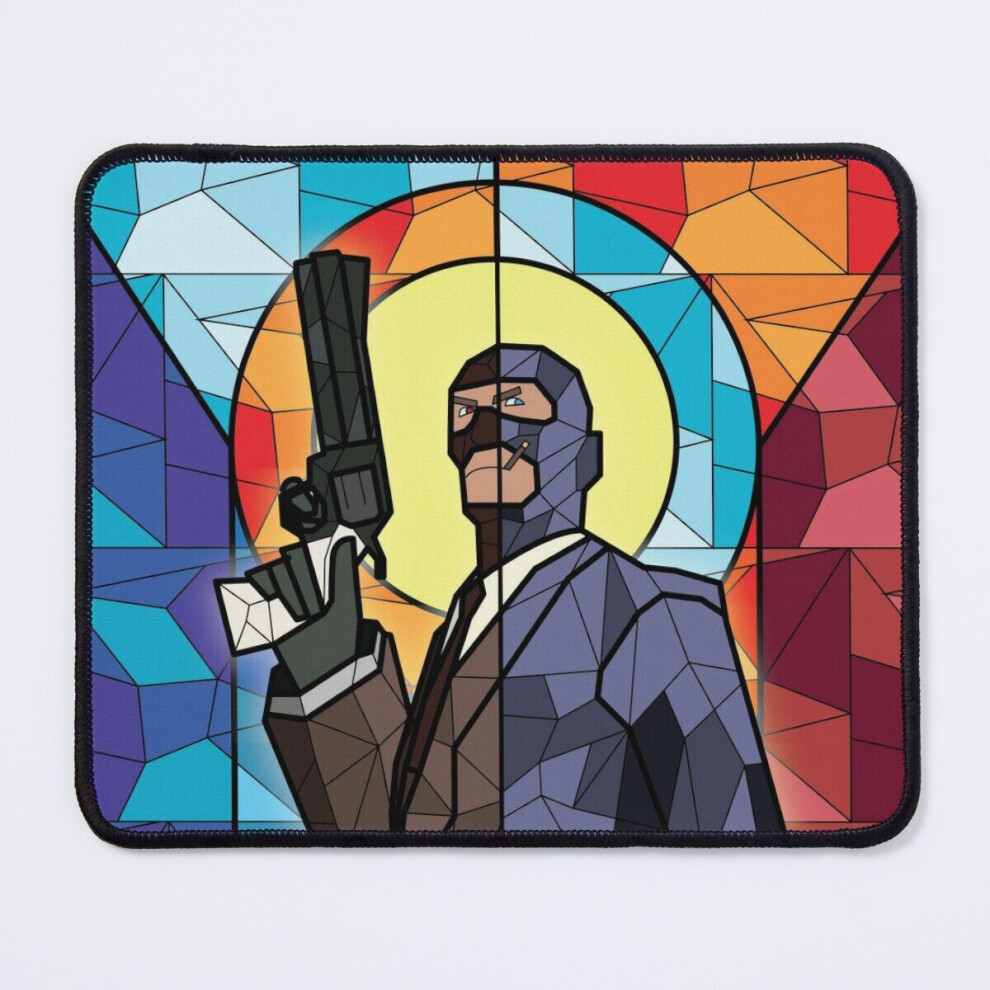 Mouse Pad Holy Spy From Team Fortress 2 Stained Glass Art 11.8 X 9.8 Inch Computer Mat Gaming Office Mousepad 7802738134032