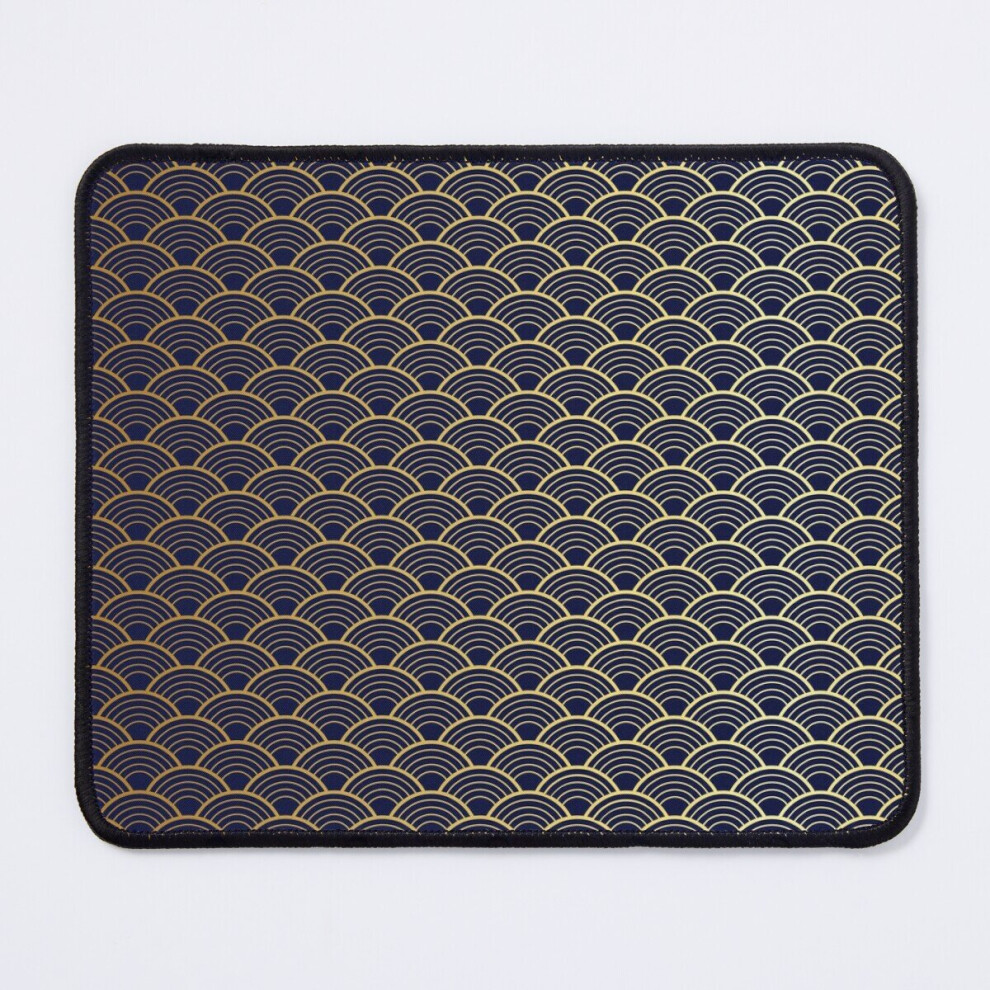 Mouse Pad Japanese Pattern Circles Premium 11.8 X 9.8 Inch Computer Mat Gaming Office Mousepad Golden 7802738131598