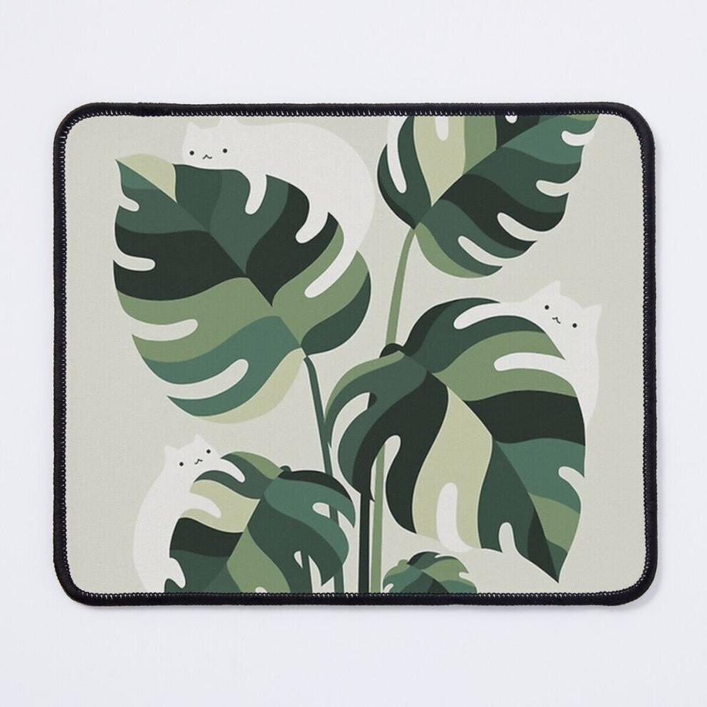 Mouse Pad Cat And Plant 11 11.8 X 9.8 Inch Computer Mat Gaming Office Mousepad 7802738119053