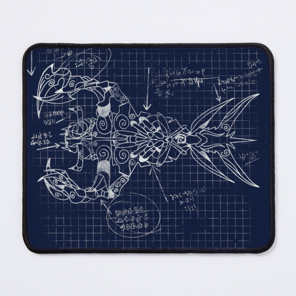 Mouse Pad Leviathan Blueprint (Atlantis The Lost Empire) 11.8 X 9.8 Inch Computer Mat Gaming Office Mousepad White 7802738140286