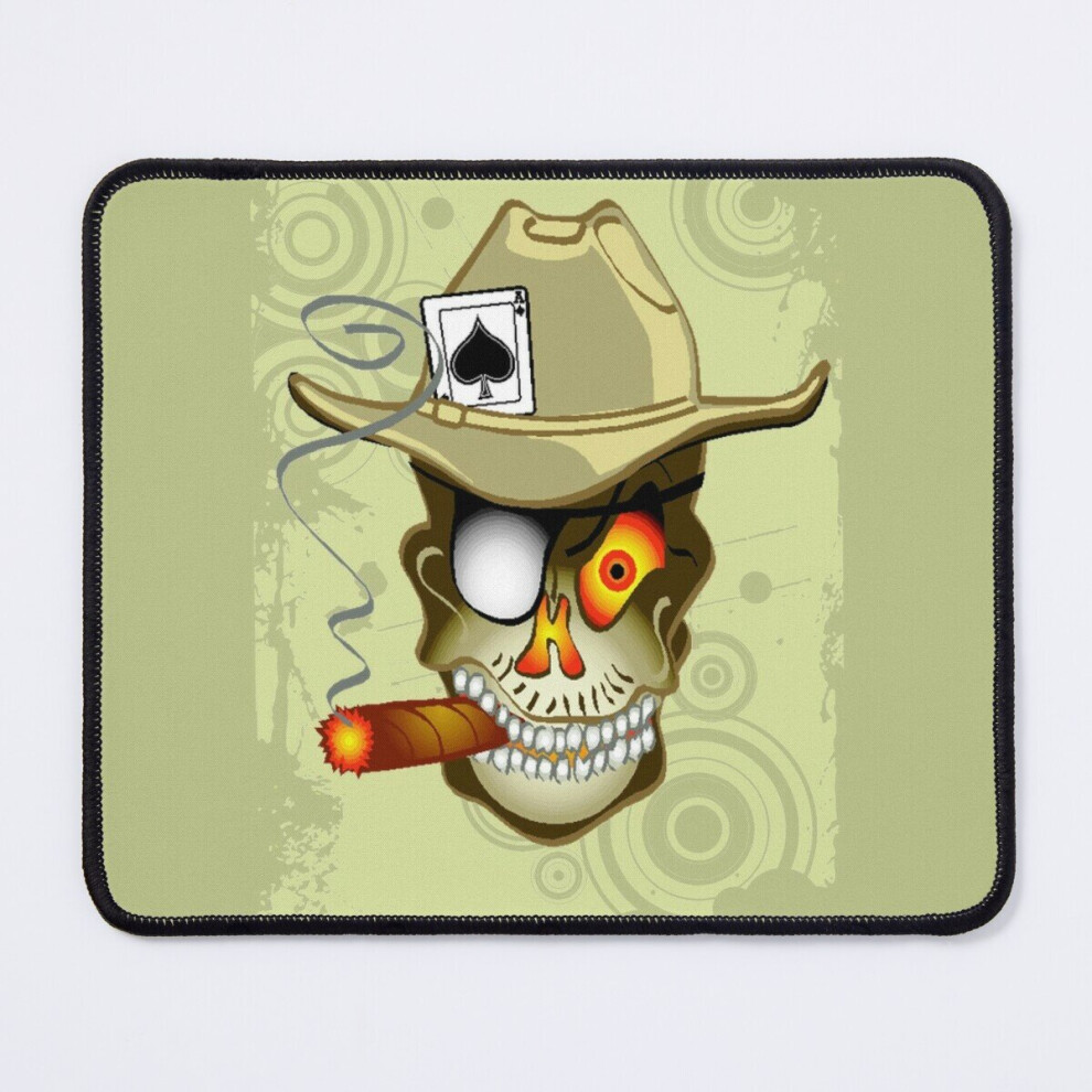 Mouse Pad The Gambler Poker Playing Cigar Smoking Skull 11.8 X 9.8 Inch Computer Mat Gaming Office Mousepad 7802738180039