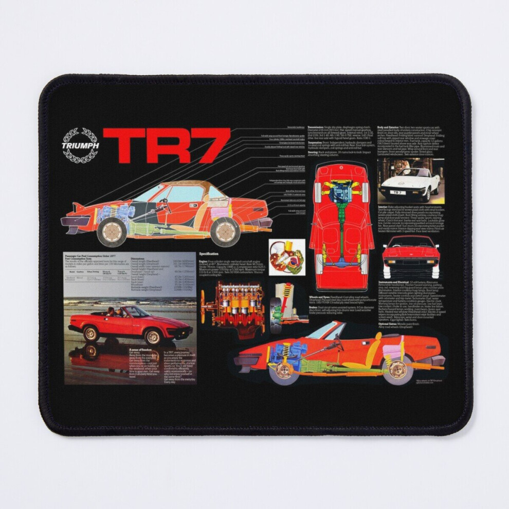 Mouse Pad Triumph Tr7 - 1980 Engineering 11.8 X 9.8 Inch Computer Mat Gaming Office Mousepad 7802738184020