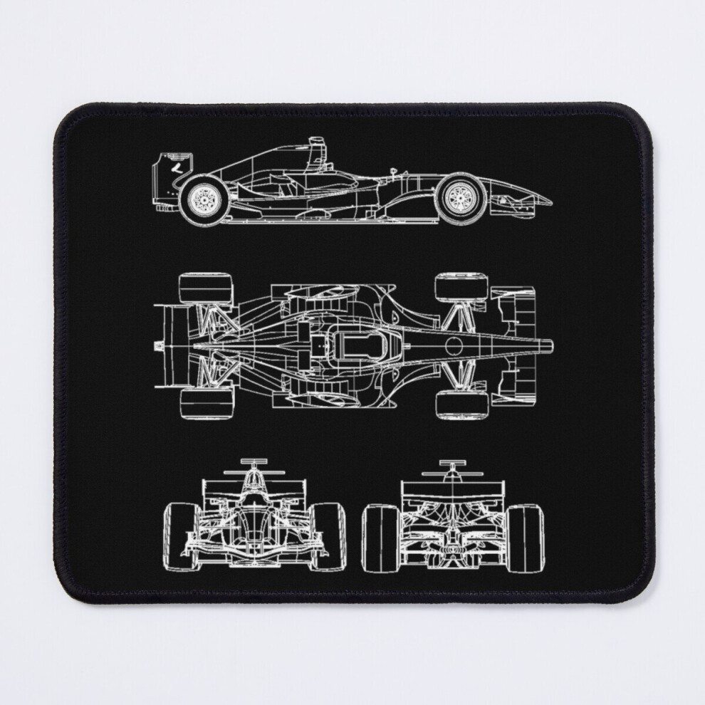 Mouse Pad Race Car Blueprint Project 11.8 X 9.8 Inch Computer Mat Gaming Office Mousepad 7802738112535