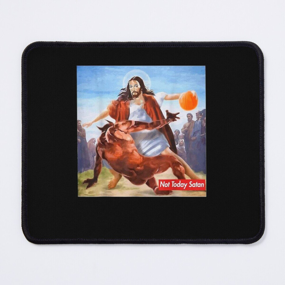 Mouse Pad Not Today Satan Jesus Crossover Basketball 11.8 X 9.8 Inch Computer Mat Gaming Office Mousepad 7802738141078
