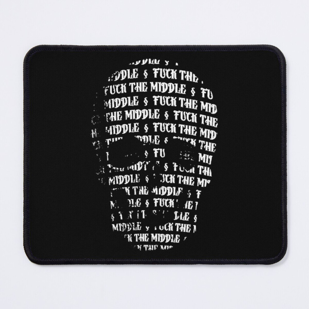 Mouse Pad Skull With Words Fuck The Middle Funny Skull 11.8 X 9.8 Inch Computer Mat Gaming Office Mousepad 7802738121704