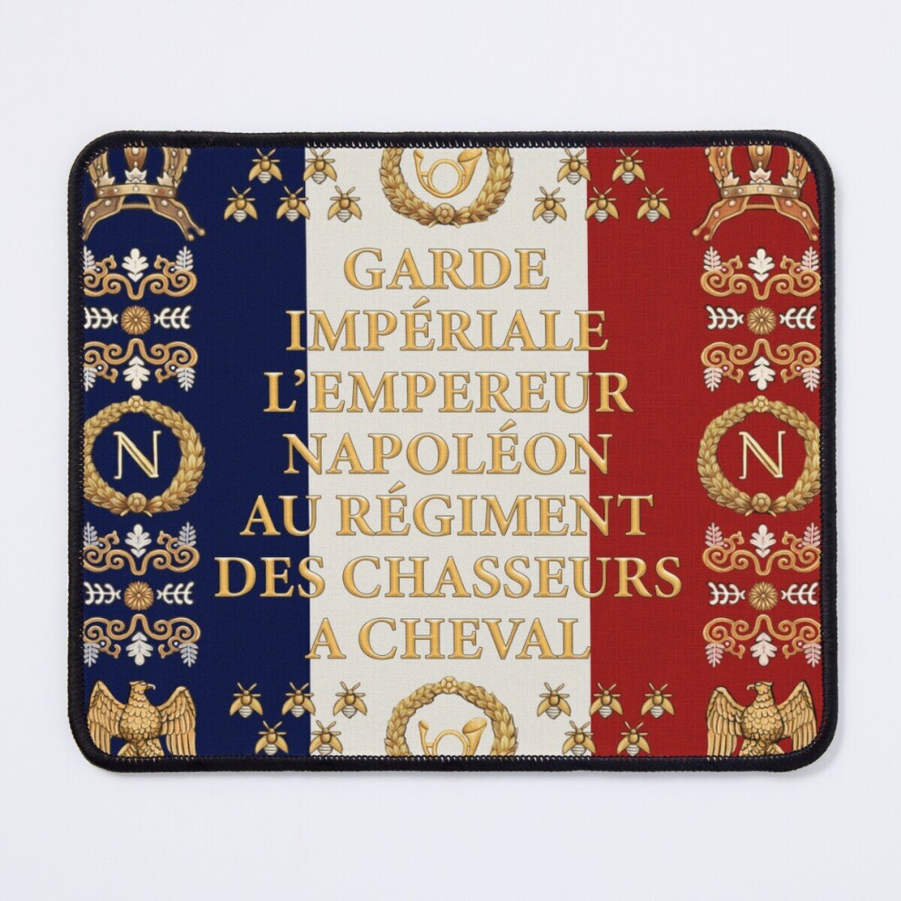 Mouse Pad Napoleonic French flag of the Chasseurs A cheval de la Garde 11.8 x 9.8 inch Computer Mat Gaming Office Mousepad