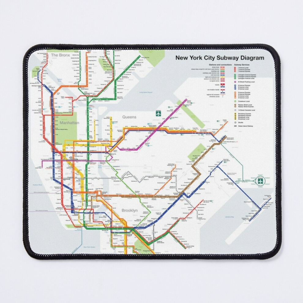 Mouse Pad New York City Subway Map 11.8 X 9.8 Inch Computer Mat Gaming Office Mousepad 7802738150681