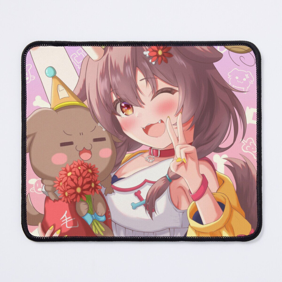 Mouse Pad Hololive Inugami Korone cute and happy vtuber 11.8 x 9.8 inch Computer Mat Gaming Office Mousepad