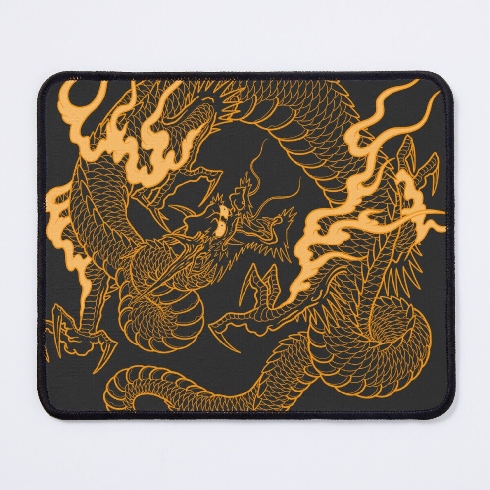 Mouse Pad Dragon 11.8 X 9.8 Inch Computer Mat Gaming Office Mousepad Golden 7802738195439