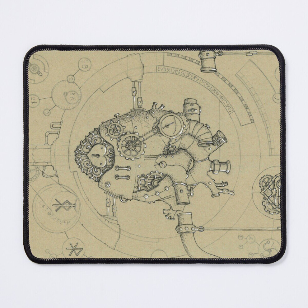 Mouse Pad Steampunk Heart Artwork (Ink Illustration) 11.8 X 9.8 Inch Computer Mat Gaming Office Mousepad 7802738164282