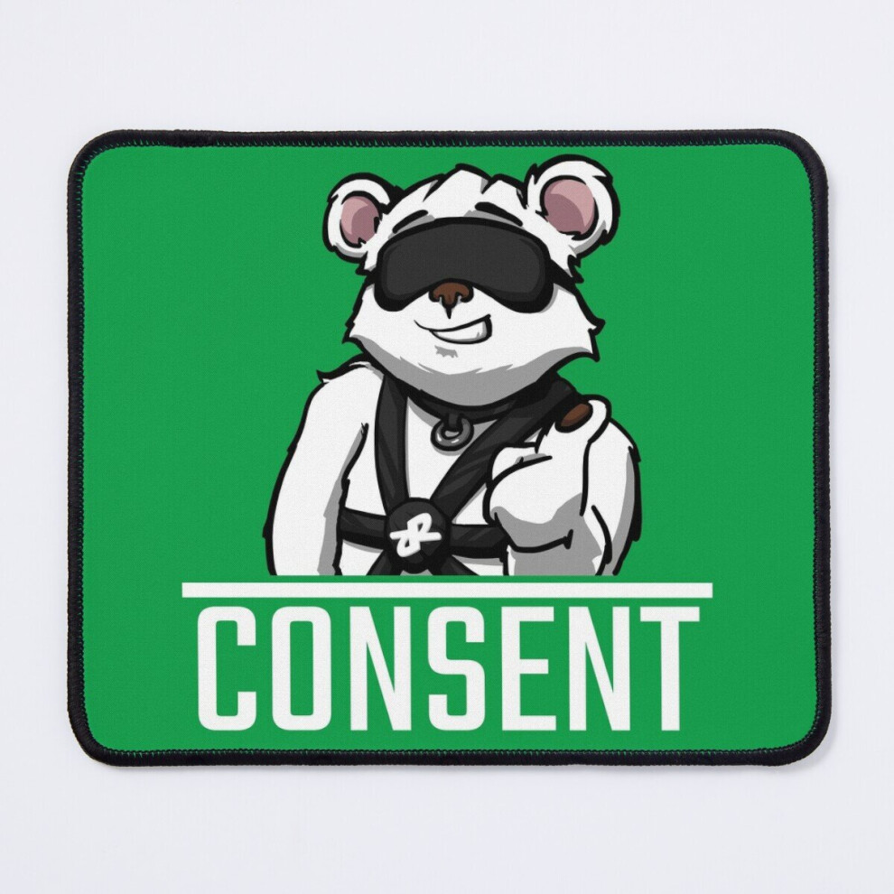 Mouse Pad Consent Bear! ( Txt) 11.8 X 9.8 Inch Computer Mat Gaming Office Mousepad White 7802738173895