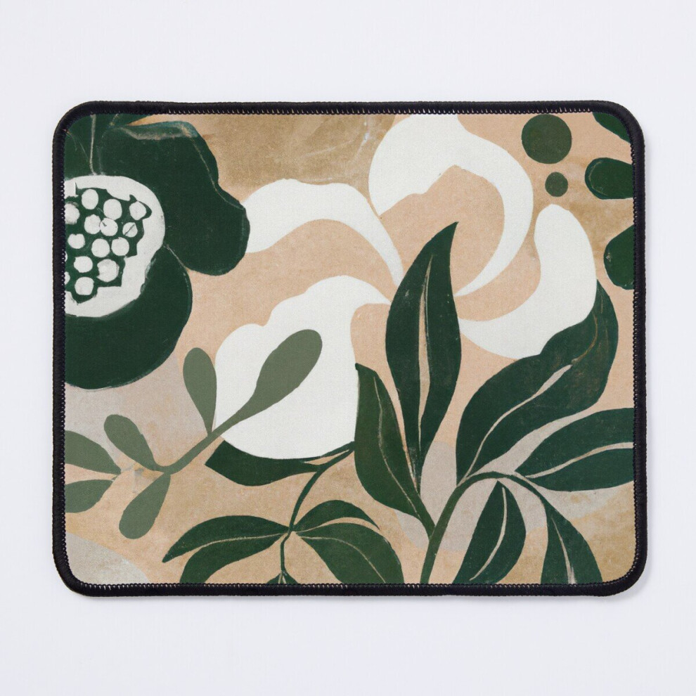 Mouse Pad Modern Abstract Art Leaves And 11.8 X 9.8 Inch Computer Mat Gaming Office Mousepad Brown/Green 7802738189285