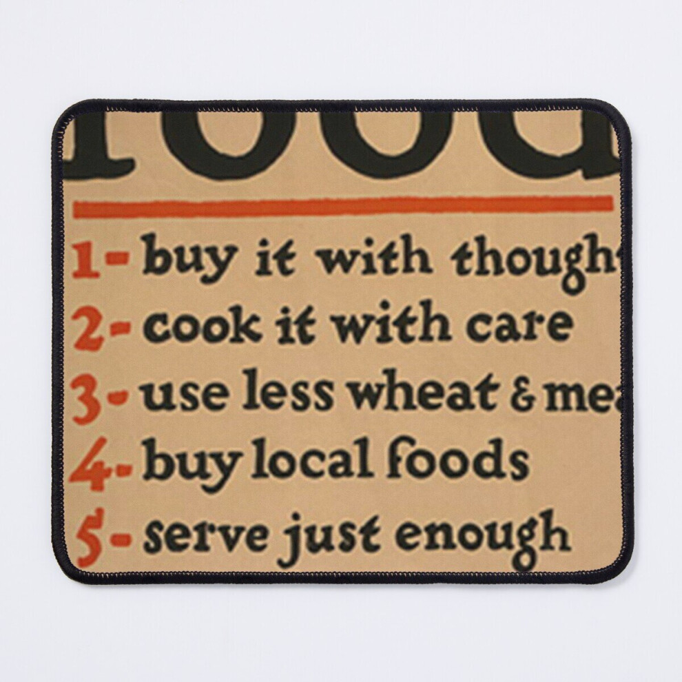 Mouse Pad Ww1 Food 11.8 X 9.8 Inch Computer Mat Gaming Office Mousepad 7802738200942