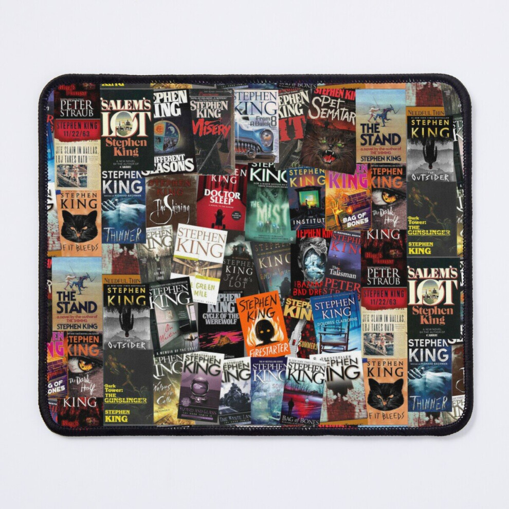 Mouse Pad Stephen King Book Covers, Horror Bookworm 11.8 X 9.8 Inch Computer Mat Gaming Office Mousepad 7802738153002