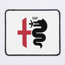 Mouse Pad Alfa Romeo Red and Black 11.8 x 9.8 inch Computer Mat Gaming Office Mousepad