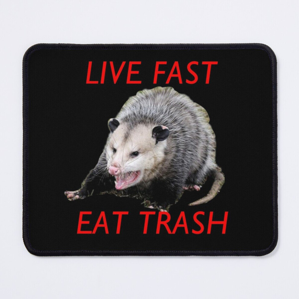 Mouse Pad Live Fast! Eat Trash! Possum 11.8 X 9.8 Inch Computer Mat Gaming Office Mousepad 7802738110180