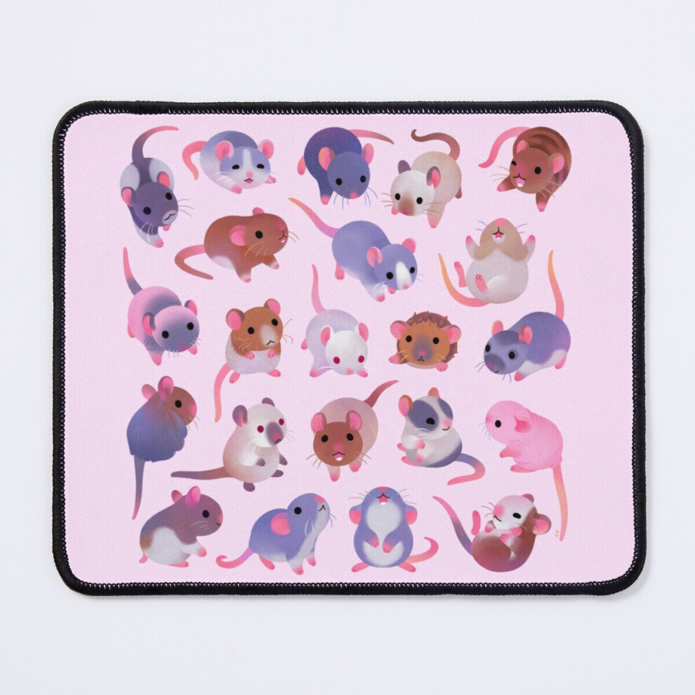 Mouse Pad Fancy Rat - 11.8 X 9.8 Inch Computer Mat Gaming Office Mousepad Pink 7802738161151