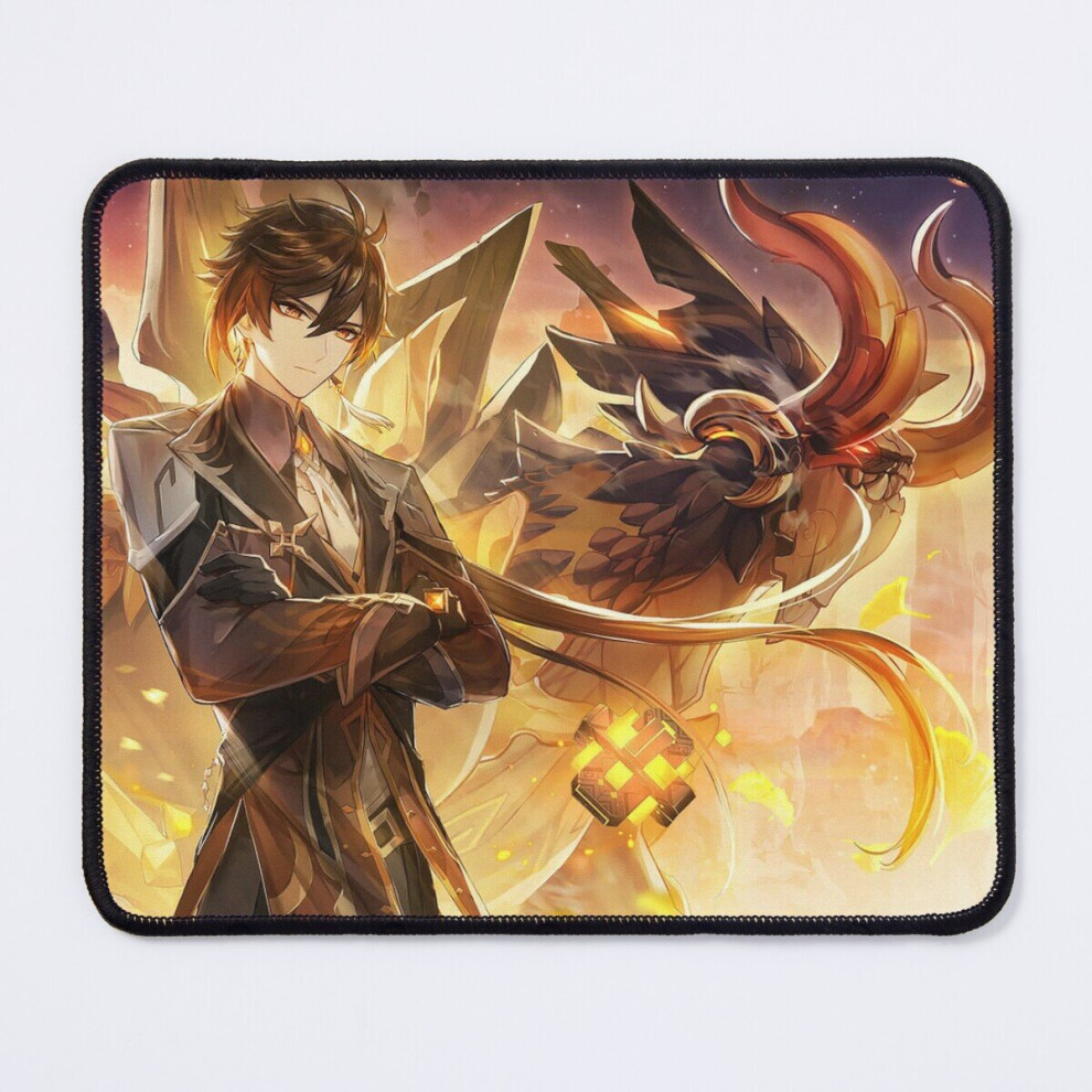 Mouse Pad Genshin Impact - Zhongli And Azhdaha - Official Artwork 11.8 X 9.8 Inch Computer Mat Gaming Office Mousepad 7802738116151